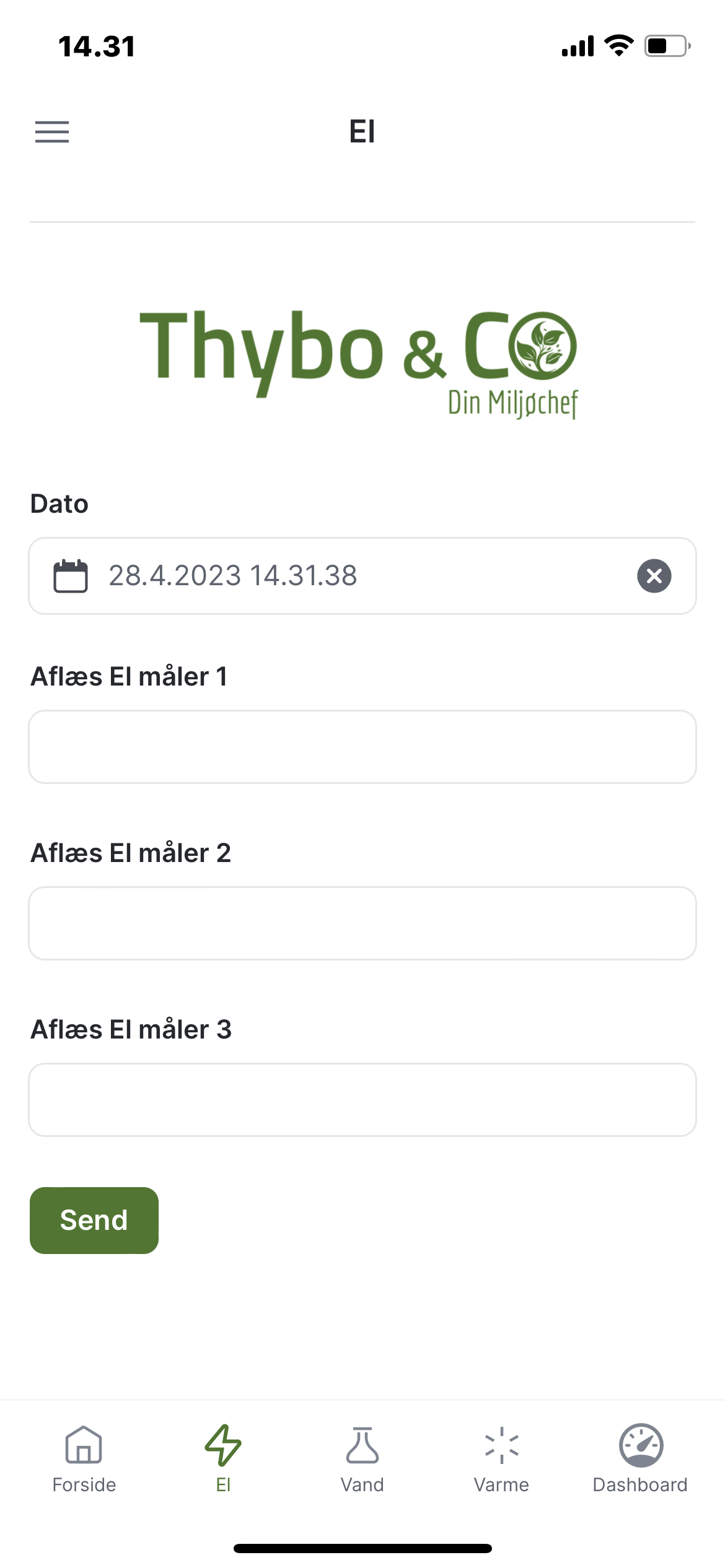 Registrerings app - Styr dit forbrug